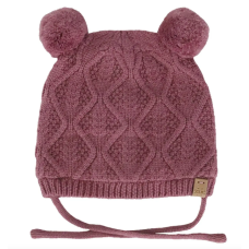 Calikids - Tuque d'hiver doublée en tricot doux avec 2 pompoms - Rose Nostalgie